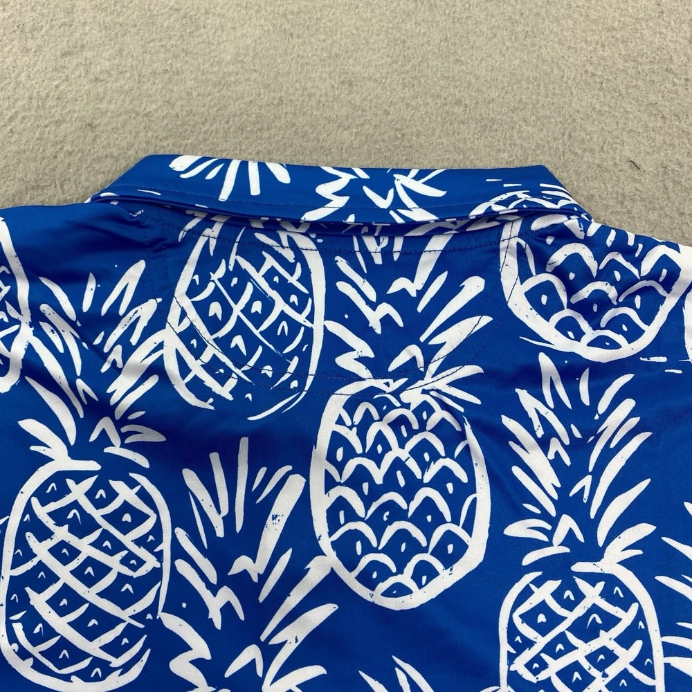 Chubbies Blue and White Pineapple Polo Shirt - Picture 6 of 11
